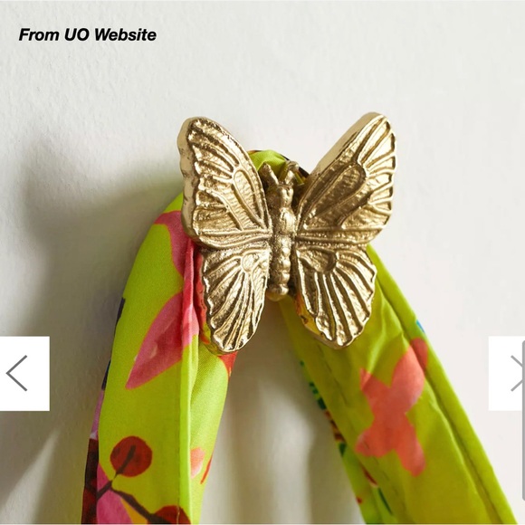 NWT: URBAN OUTFITTERS BUTTERFLY WALL HOOK IN GOLD (O/S) - Picture 3 of 5